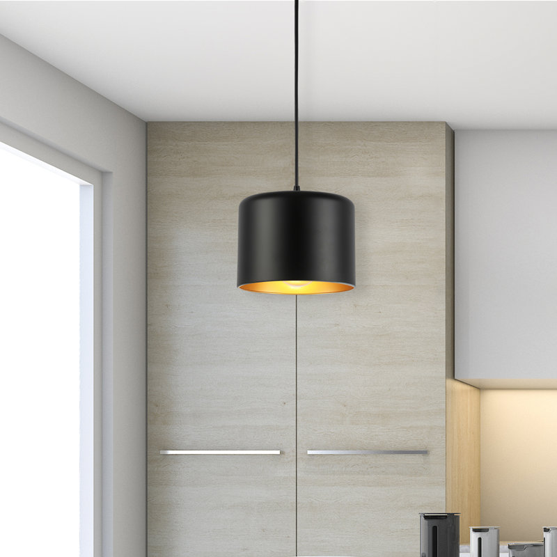 Axtin 1 - Light Single Pendant, Black, Aged Brass