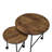 2 Piece Nesting Table Set with Caster-Wheels