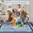 10x13 Modern Blue Area Rug Distressed Bordered Rug Non Slip Rug Washable Floor Carpet Rug Rug Decorative Rug for Bedroom Living Room-415765362-415765325