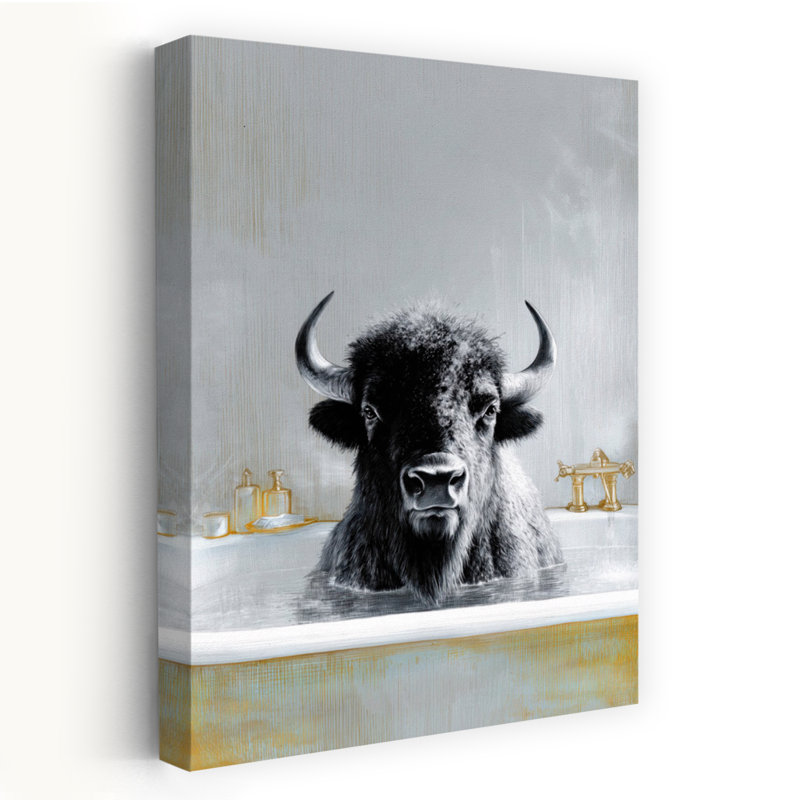 Bison Bath Time, H 60 po x l 40 po