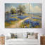 «Blue Green Summer Meadow Charm Blue Bonnets II - Blue Bonnets», ensemble d'art mural-443769161-443769165