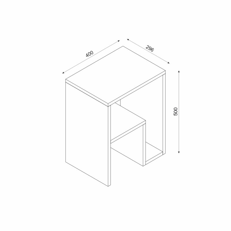 Table de bout avec rangement Jeno