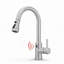 Robinet de cuisine en acier inoxydable brossé sans contact avec capteur de mouvement et douchette extractible