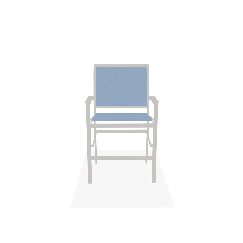 Chaise de café empilable en aluminium Bazza, Neige, Ciel