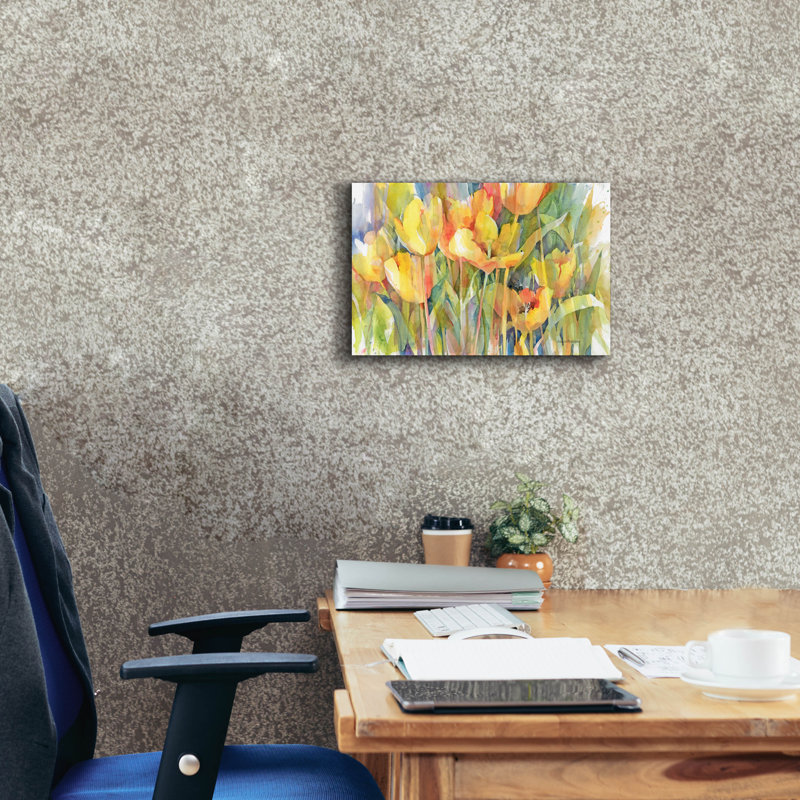 Winston Porter «Golden Group» par Annelein Beukenkamp, art mural sur toile, H 12 po x l 18 po x P 0,75 po