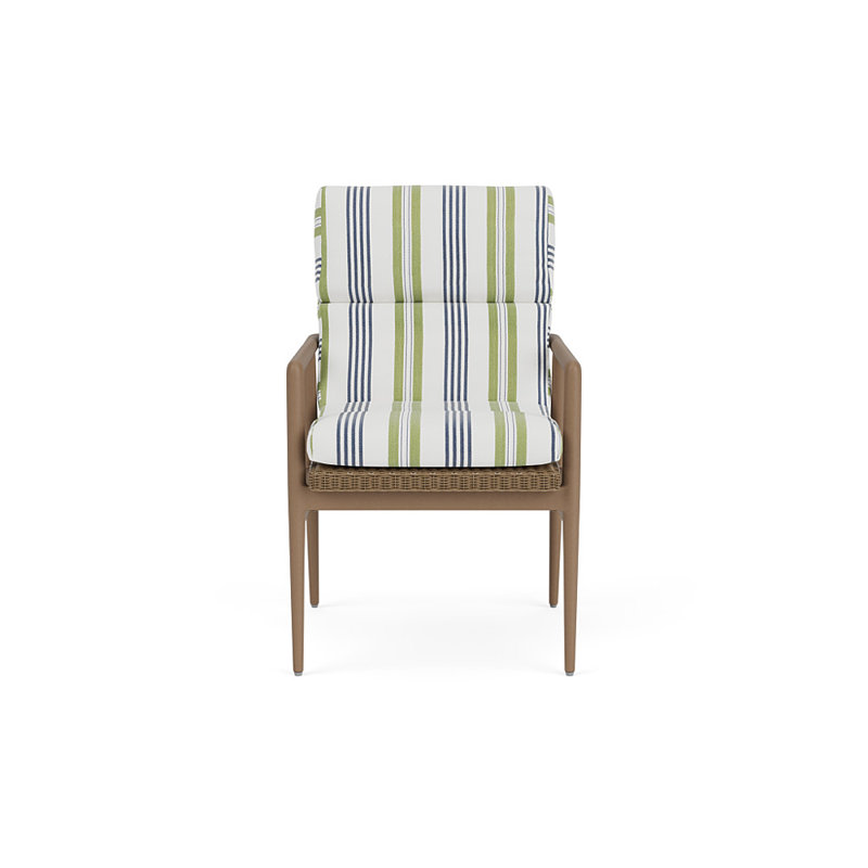 Cascade Outdoor Dining Armchair, Berkely Hall Green, Fawn