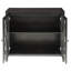 Console avec tablette et apparence tendance: Compartiment à tablettes en bois noir élégant: Rehaussez le style