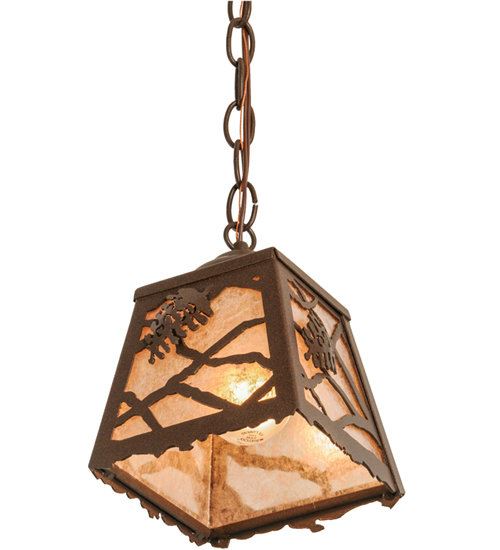 Rustic Lodge 1 - Light Pendant, Antique Copper, 11" - 40" H x 8.5" W x 8.5" D