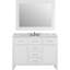 Ensemble de meuble-lavabo de salle de bain simple avec miroir 48 po Carrasquillo-1018702180