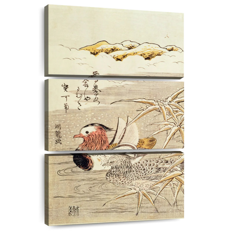 Brampt A Pair Of Mandarin Ducks, 32" H x 20" W