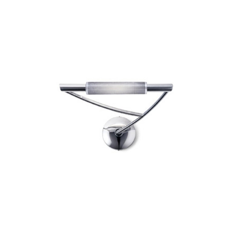 Wing 1-Light Armed Sconce, Gray Metal, Right Extending