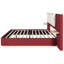 Grand lit plateforme tapissier avec panneau, stable et solide, aucun sommier requis, assemblage facile, coins arrondis doux, rouge-1846580023-1846580017
