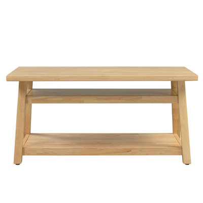 ECR4Kids Sit n' Stash Rectangular Table with Storage, Kids Furniture, Natural
