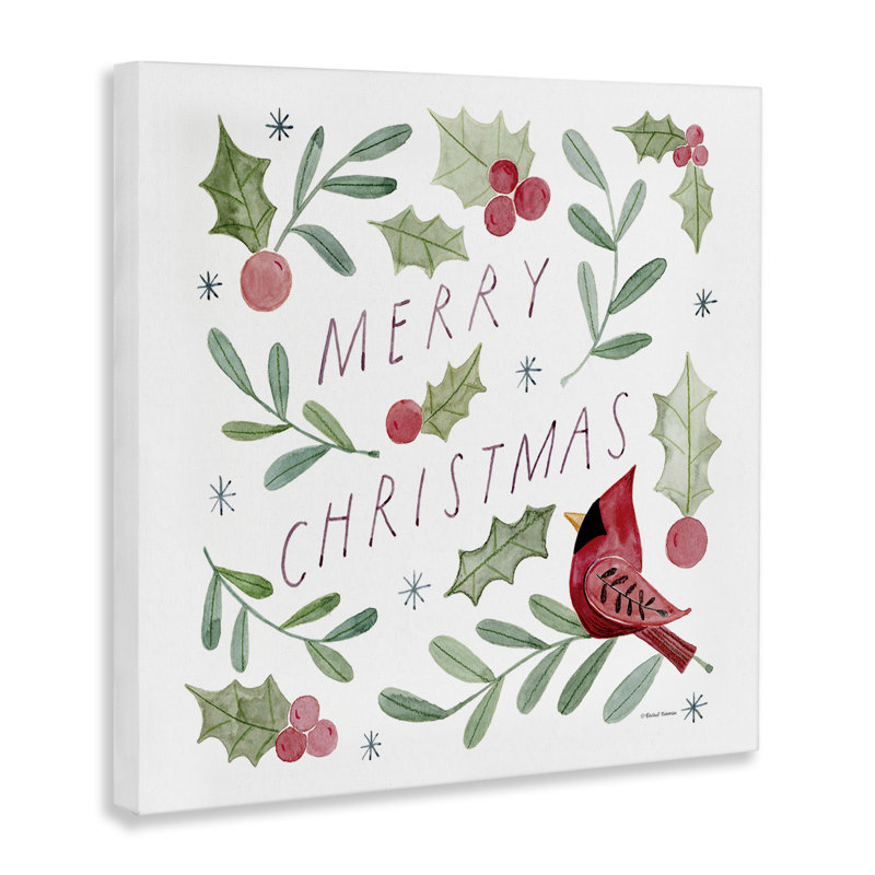 Art mural de Noël doux et fantaisiste par Rachel Nieman, H 17 po x l 17 po