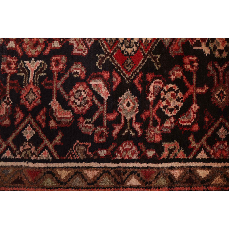 Tapis noir et rouge Andelz 3 pi 0 po x 9 pi 9 po