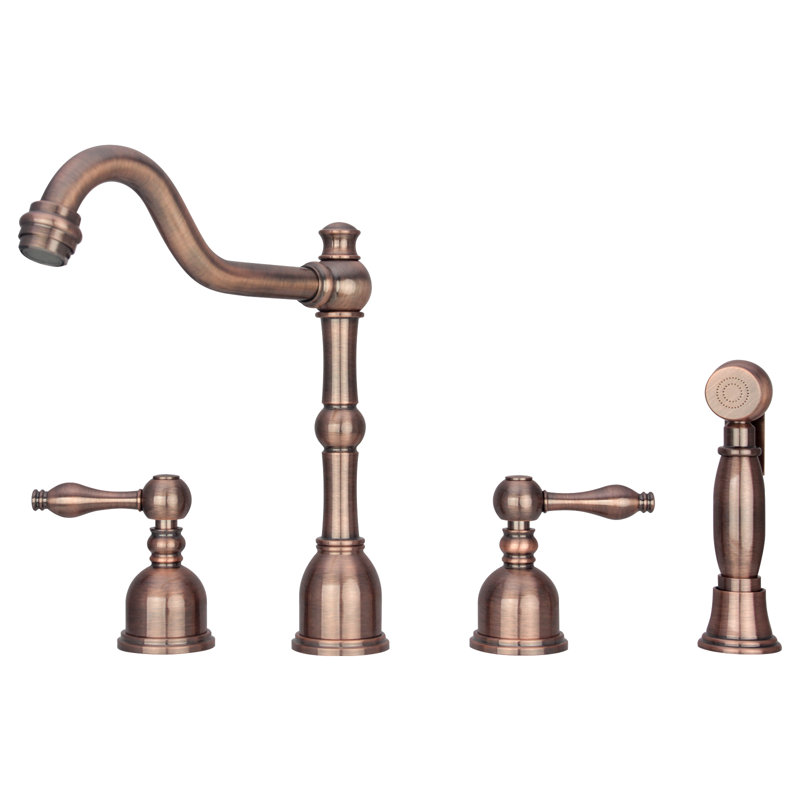 Akicon Kitchen Faucet with Side Spray, Antique Copper