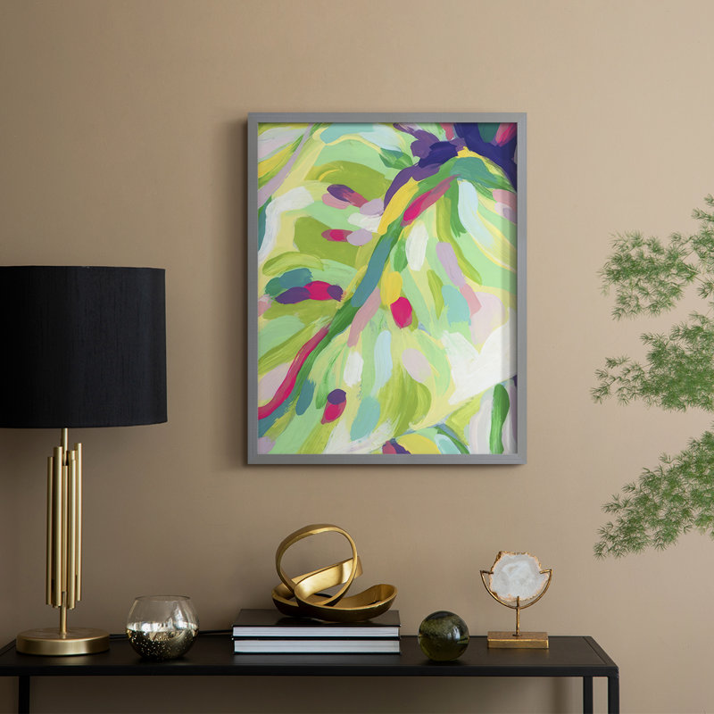 «Bright Tropical Abstraction I», Gris, H 15 po x l 12 po
