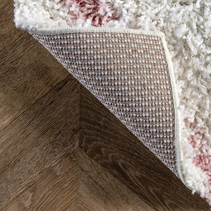 Geometric Ivory Area Rug, Runner 2'8" x 8'