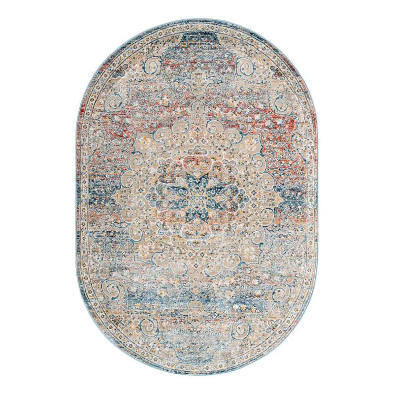Alize Oriental Indoor Rug, Oval 4' x 5'11"