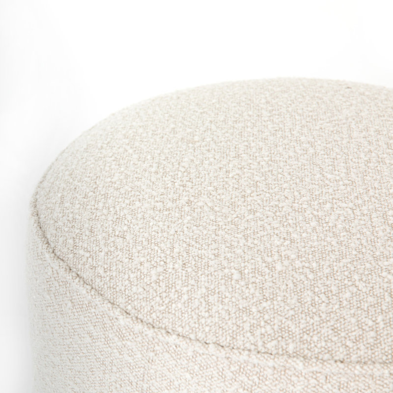 Sinclair Round Ottoman, Knoll Natural Polyester Blend
