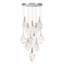 Lustre, 16 lumières, 24 po, nickel poli, verre transparent-2039882685