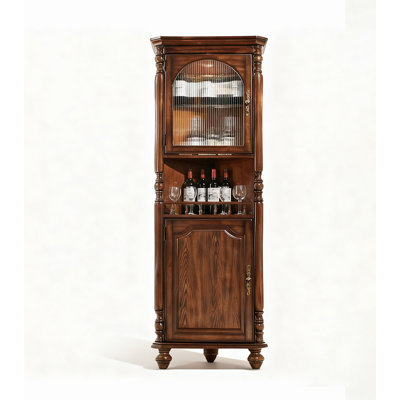 American-Style Solid Wood Corner Wine Racks