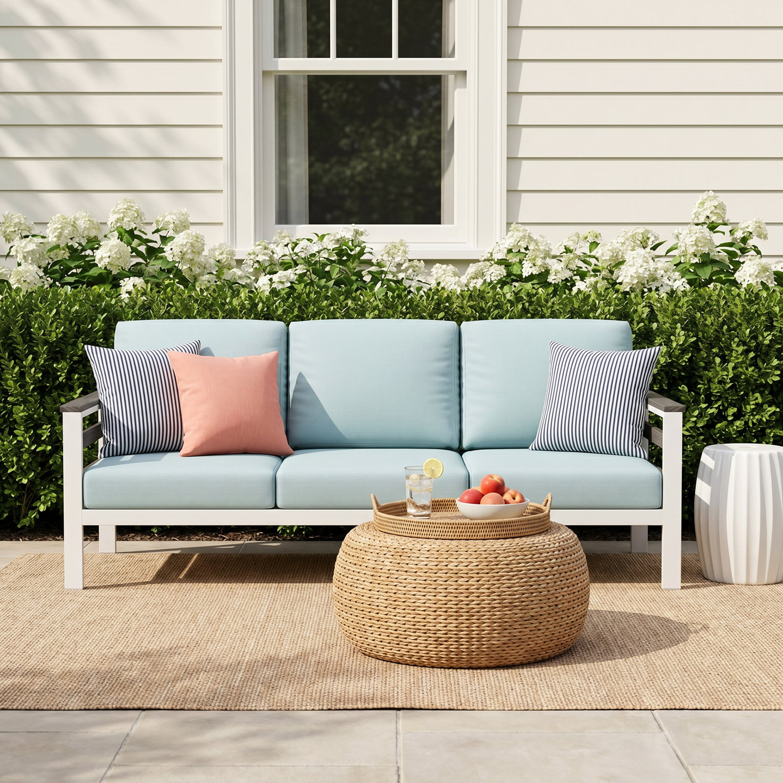 Townsend 80" Sunbrella® Patio Sofa, Spectrum Cilantro
