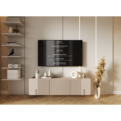 Cronenbold Unfinished TV Stand for TVs up to 55"