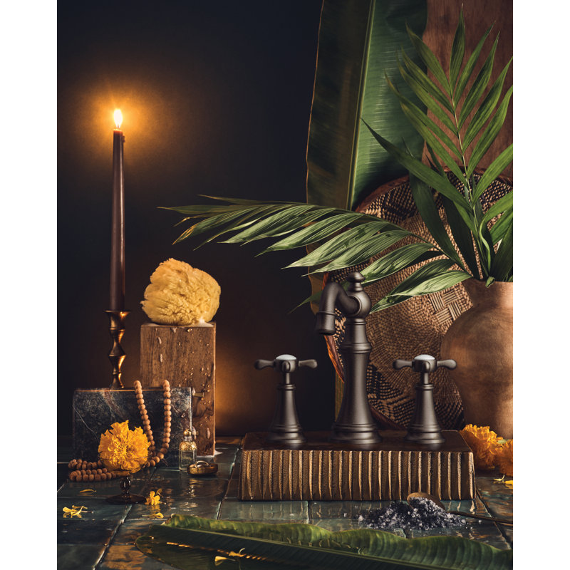 Weymouth Widespread Bathroom Faucet with Drain Assembly, Oil Rubbed Bronze