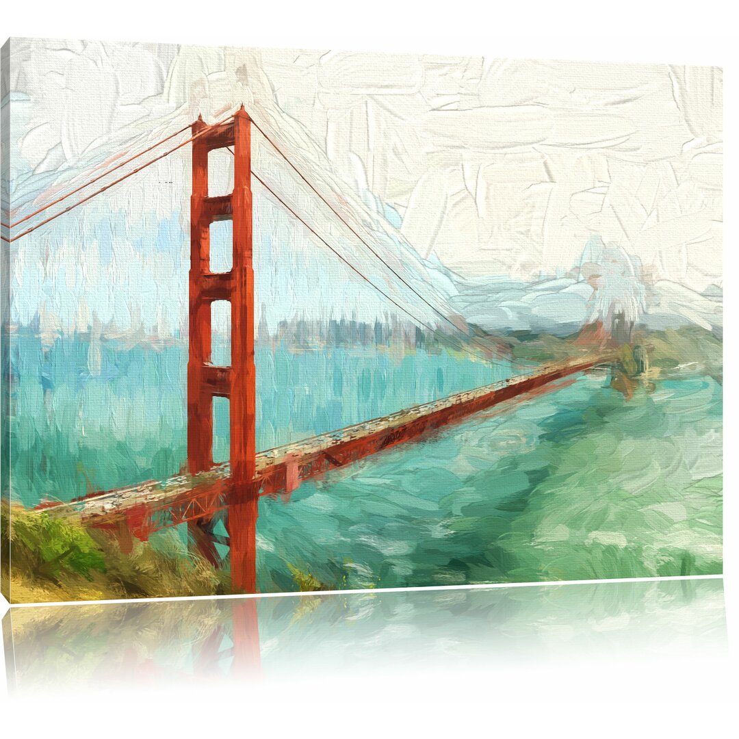 Leinwandbild "Golden Gate Bridge in San Francisco", Grafikdruck