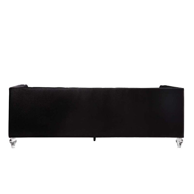 Canapé à accoudoirs en velours 89,5 po Kendrall, Black
