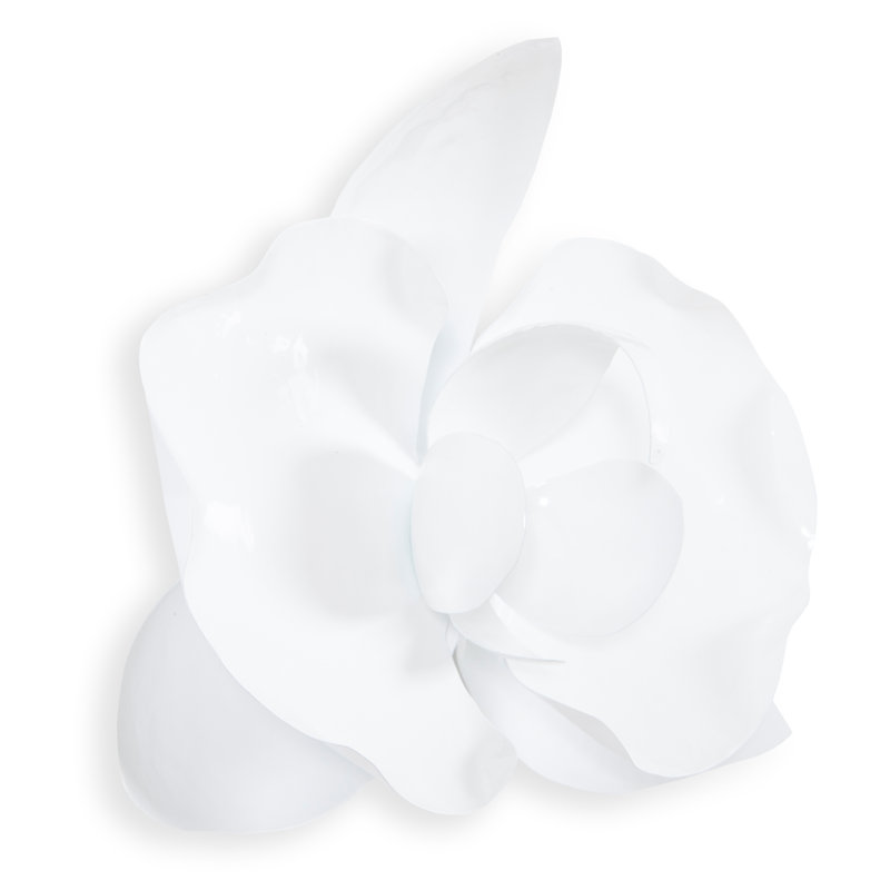 Orchid Flower Metal Wall Décor, White