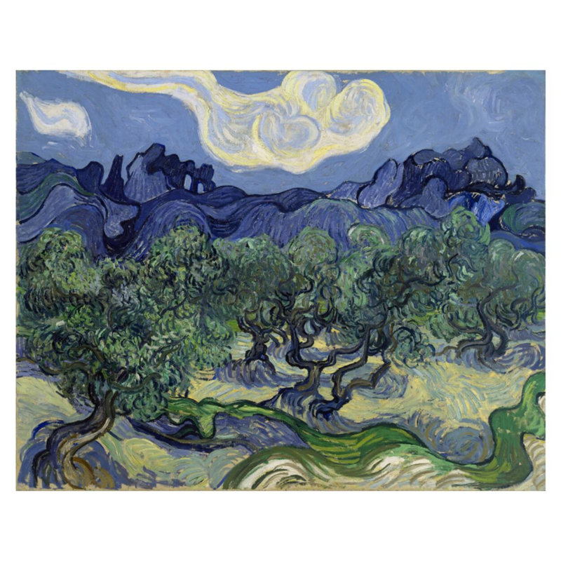 «The Olive Trees» par Vincent van Gogh - Estampe numérique, H 32 po x l 40 po
