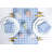 Gingham Check - 100% Pure Linen Dinner Napkins-84623757