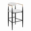 Ensemble de 2 tabourets de bar rembourrés avec dossier et pieds en fer pour îlot de cuisine, capacité de poids de 260 lb-1939295842