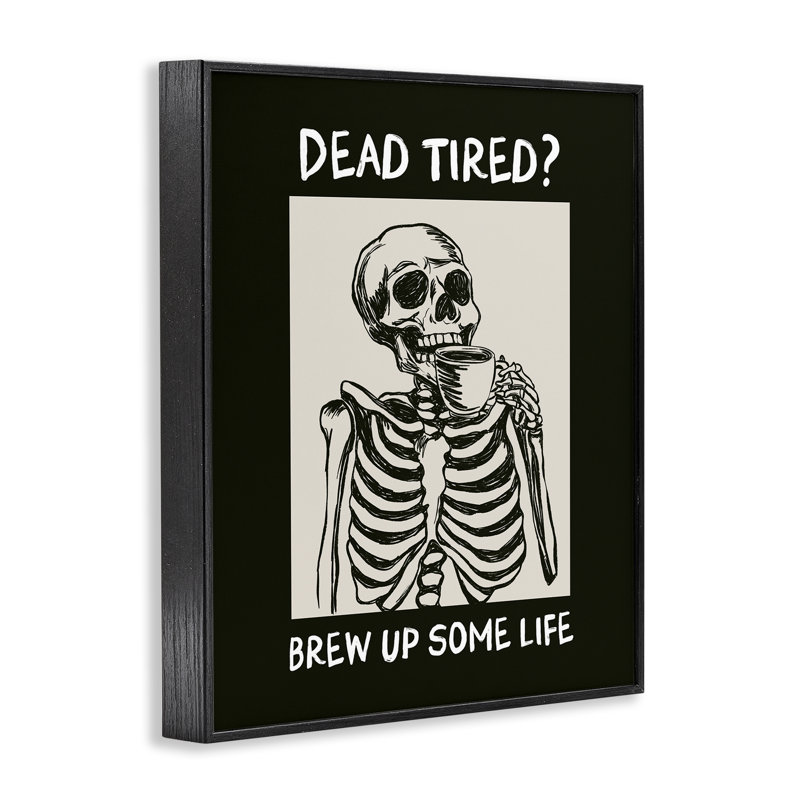 «Brew Up Life», giclée encadrée par JJ Design House LLC, H 14 po x l 11 po, Giclée encadrée noir minuit