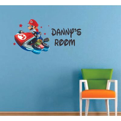 Super Mario Game Mario Kart Cartoon Customized Wall Decal -  Design With Vinyl, zoe 993a