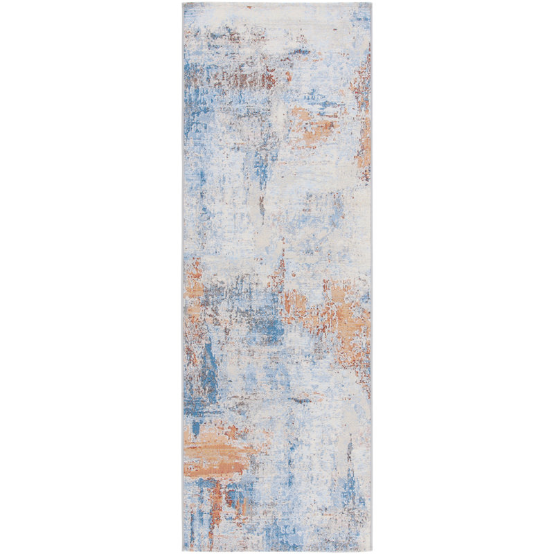 Wakeeny 500 Performance Abstract Indoor/Outdoor Area Rug, Runner 2'8" x 8'