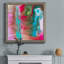 «Tropical Whimsy Arrangement», peinture sur toile encadrée