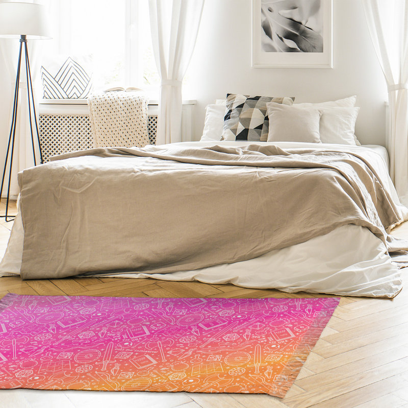Tapis rose/jaune dégradé rpg Mcguigan, Non