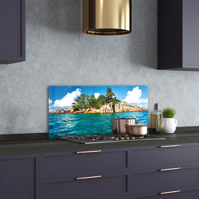 Beeliar 50cm W x 100cm L Glass Peel and Stick Panel