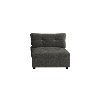 Canapé modulaire 35 po Cloud, siège simple, gris foncé
