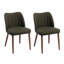 46.5cm H Fabric Upholstered Back Side Chair Solid Wood Dining Chair-629222275