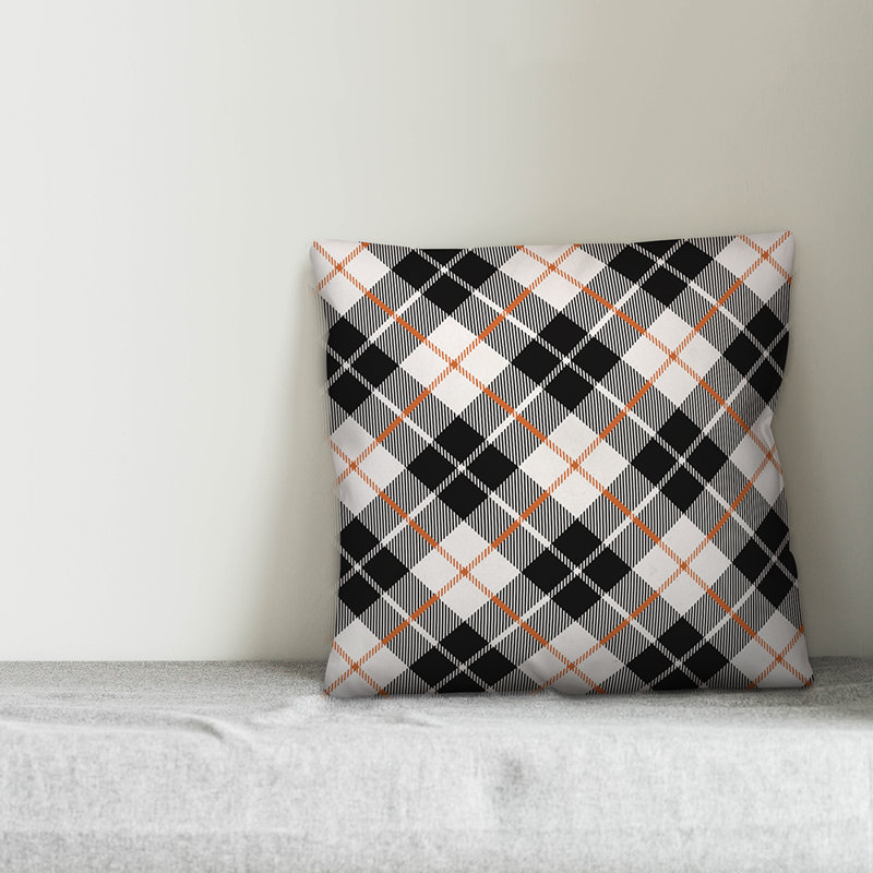  Coussin d'automne, Noir, 18 po x 18 po, Housse de coussin seulement - sans coussin