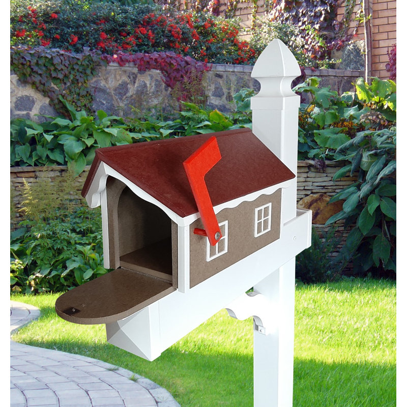Amish Mailbox, Handmade, Barn Style Mailbox, Red Clay