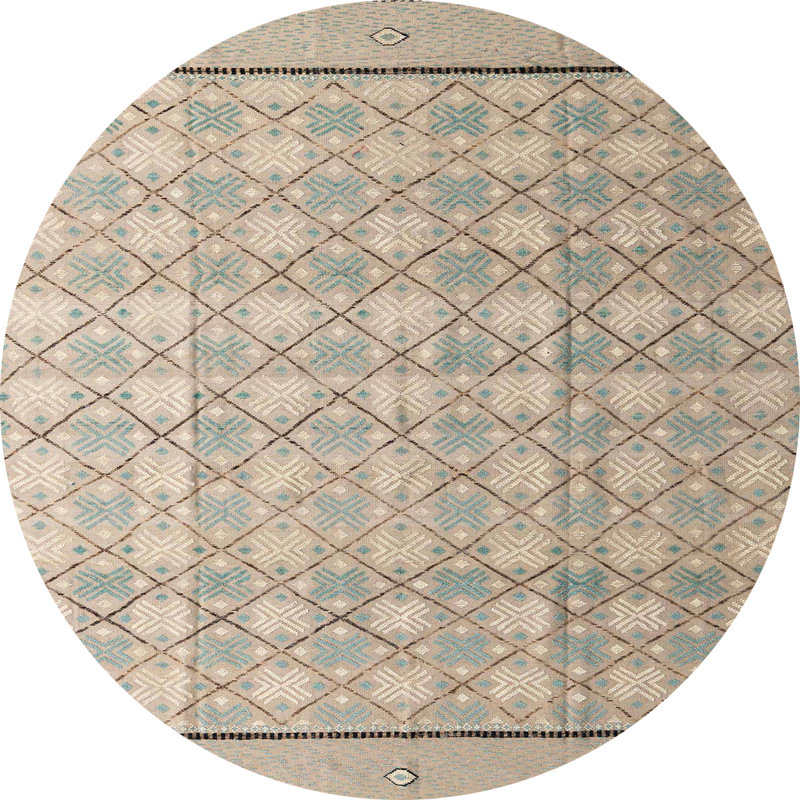 Abstract Indoor Rug, Round 8'