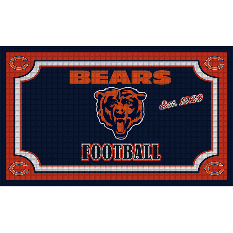 En relief de 30 po x 18 po tapis de porte anti-dérapant intérieur seulement NFL, Bears de Chicago