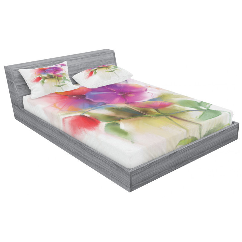 Microfiber Sheet Set, Queen Sheet Set with Fitted Sheet