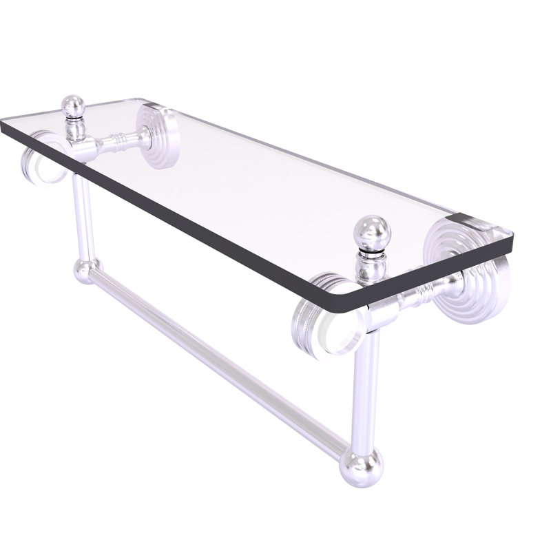 Tablette à support Jarrell, H 5,12 po x l 16 po x P 6,4 po, Chrome satiné
