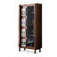 Vitrines en bois massif brun noisette